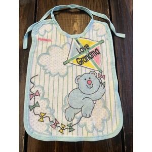 Vintage‎ Playskool I Love Grandma Tie Back Terry Bib